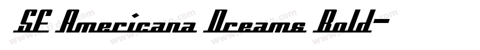  SF Americana Dreams Bold字体转换